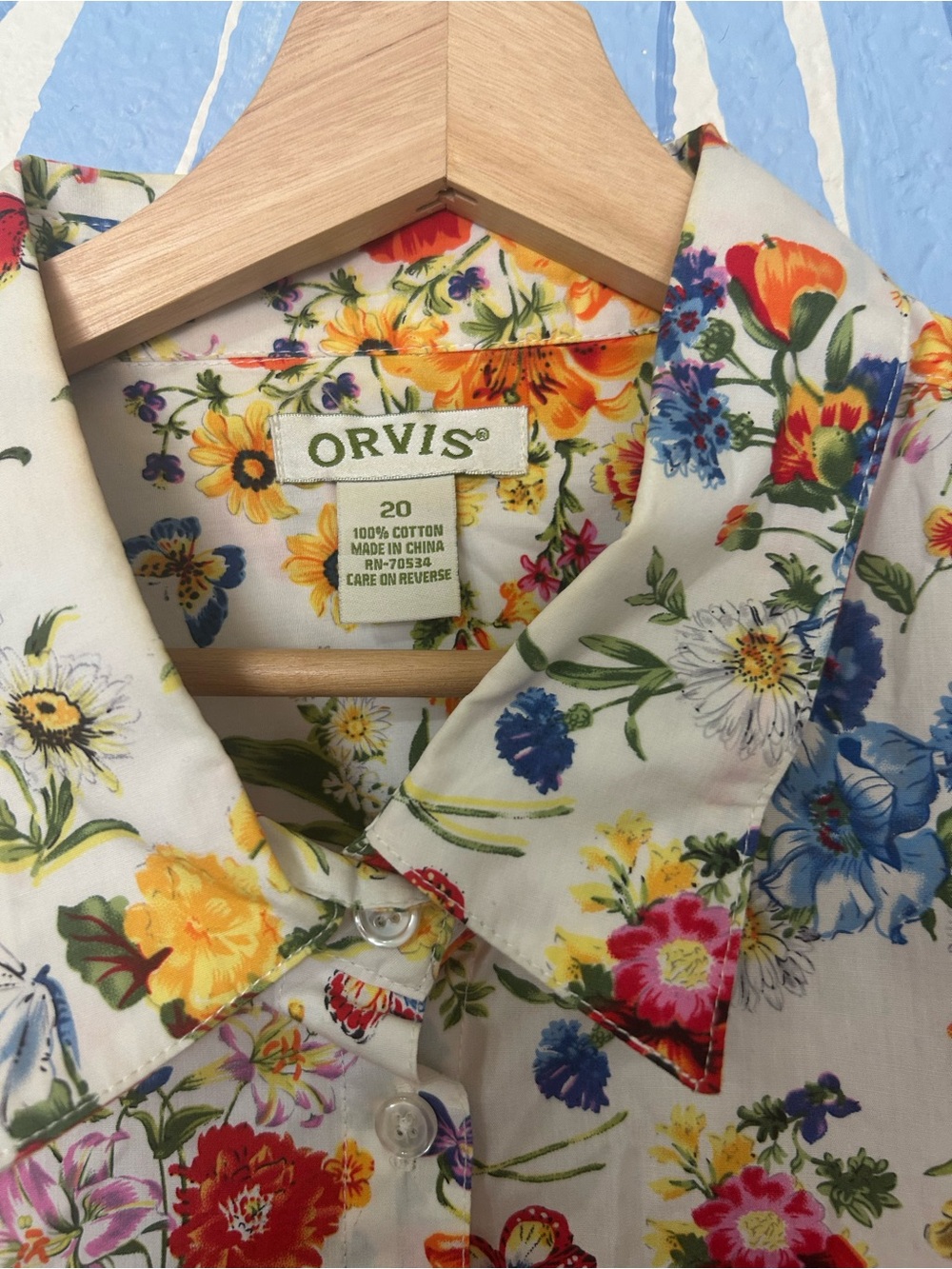 Orvis Women's White Floral Button-Up Shirt - Multi-Color - Picture 2 of 6